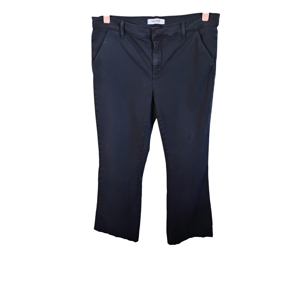 Lila Ryan Black Cropped Bootcut Pants Size 16 Comfortable Stretch Casual